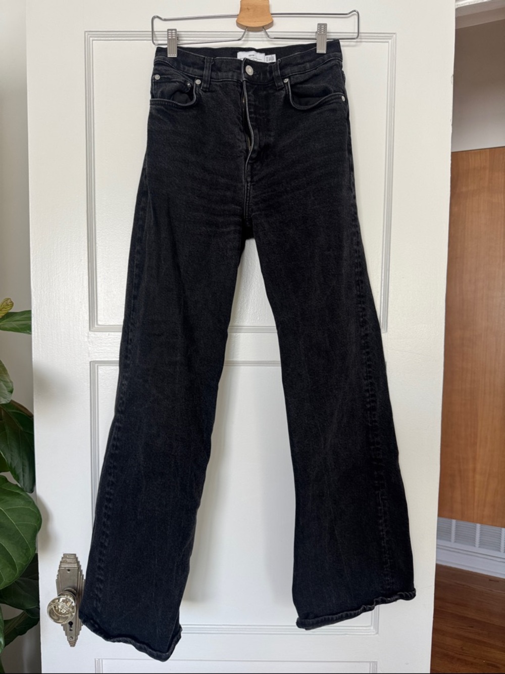 & Other Stories Black High-Rise Wide Leg Jeans